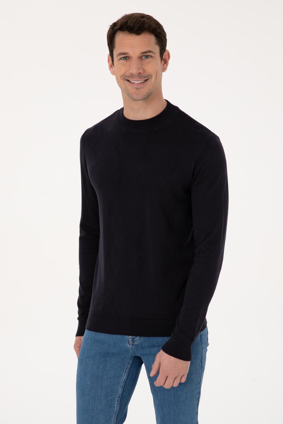 Lacivert Slim Fit Kazak - 50318950013