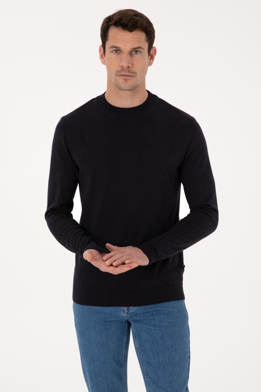 Lacivert Slim Fit Kazak - 50318950013