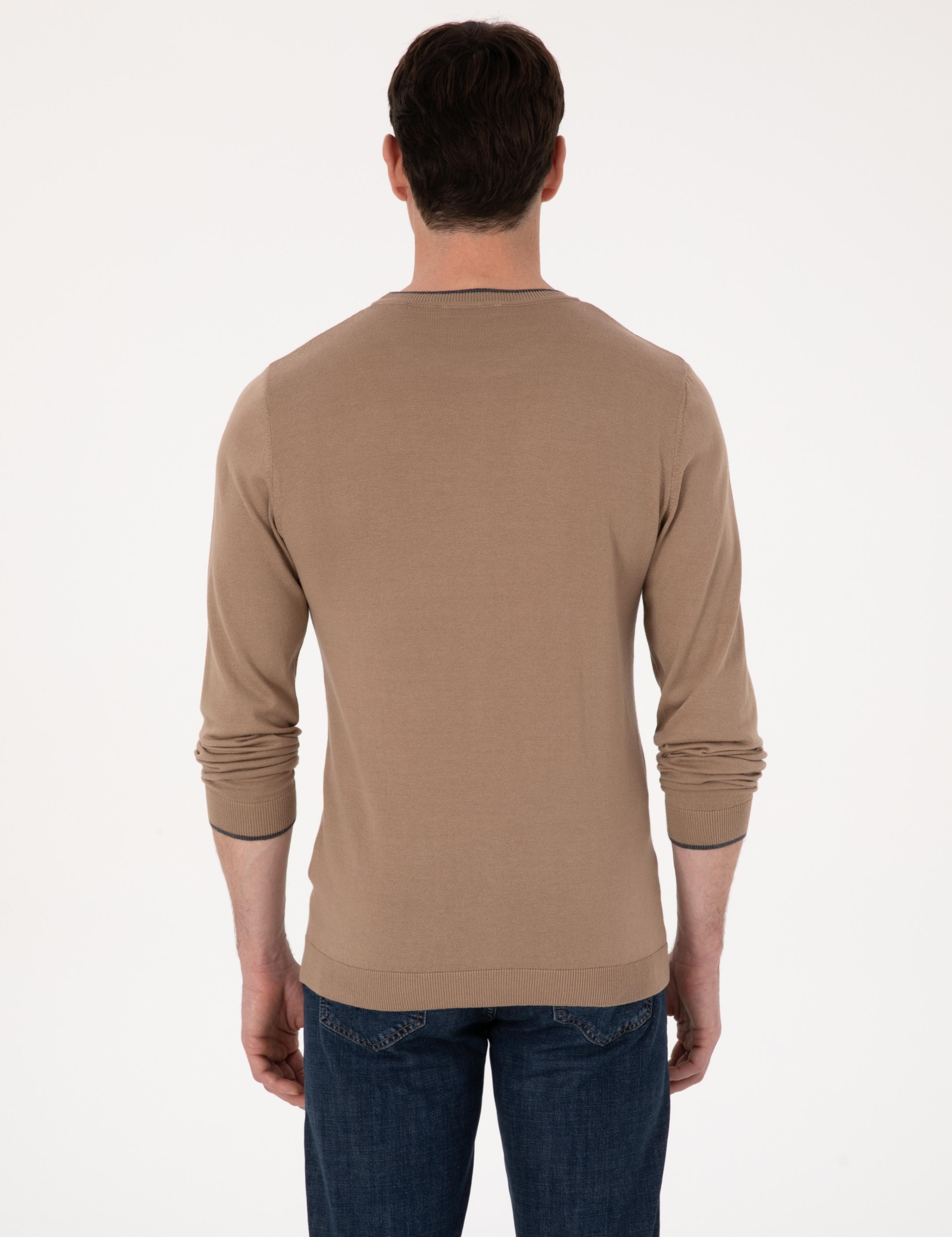 Camel Slim Fit Kazak - 50318676004