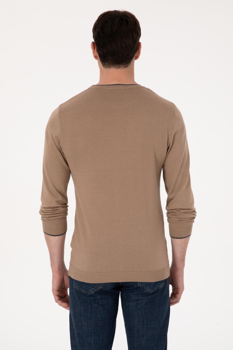 Camel Slim Fit Kazak - 50318676004