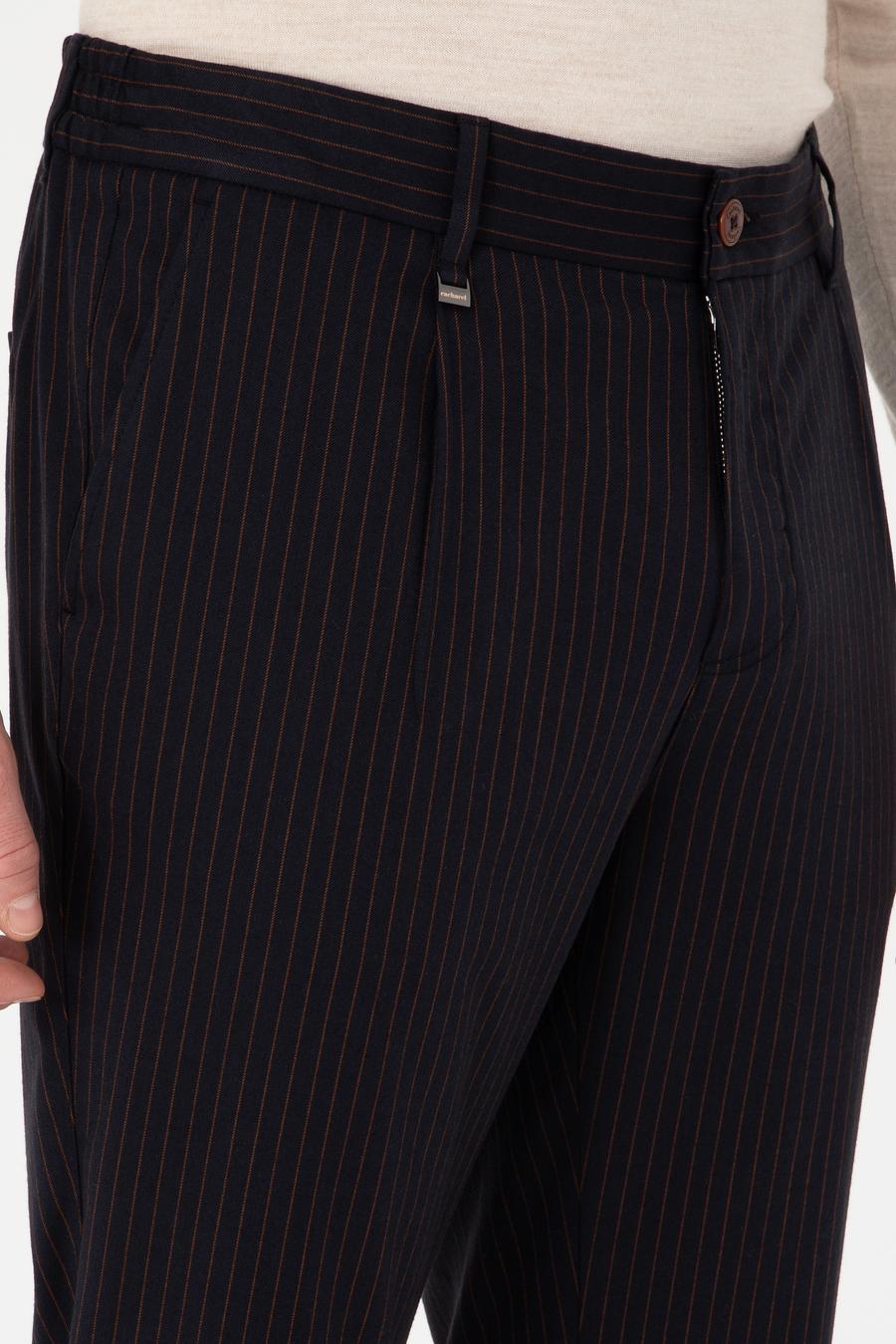 Lacivert Carrot Fit Kanvas Pantolon - 50308679022