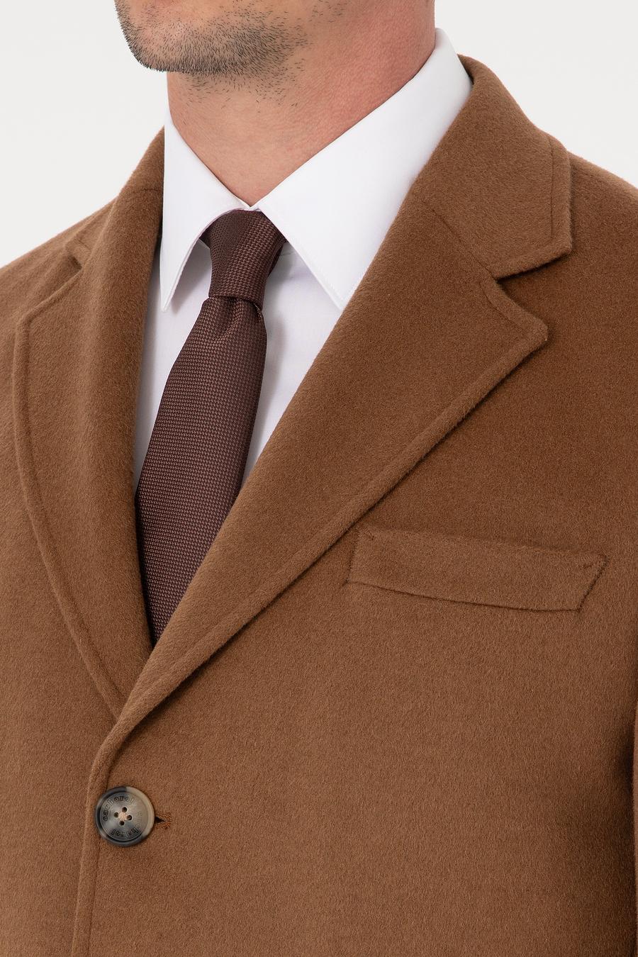 Vizon Ex Slim Fit Yün Karışımlı Palto - 50319242027