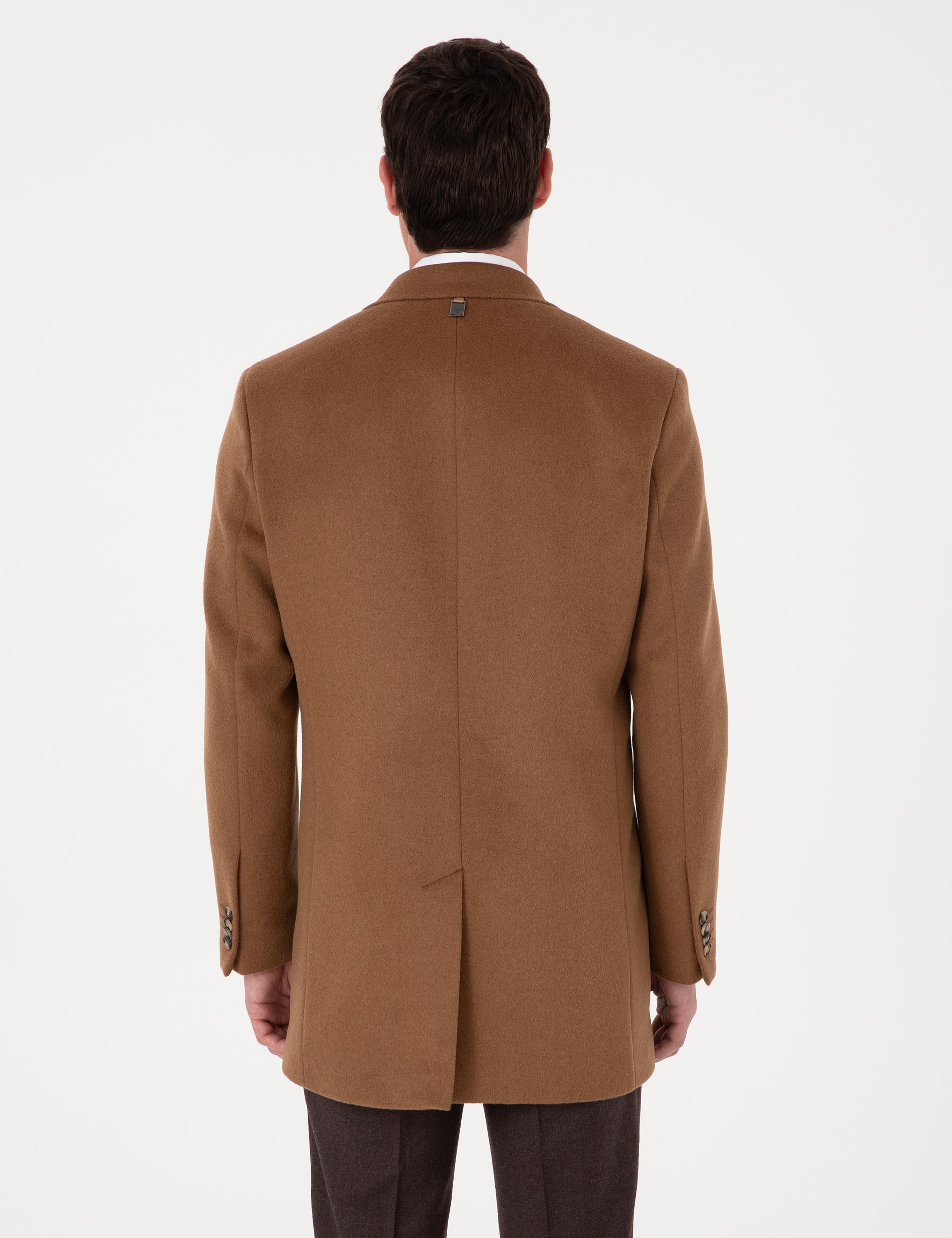 Vizon Ex Slim Fit Yün Karışımlı Palto - 50319242027