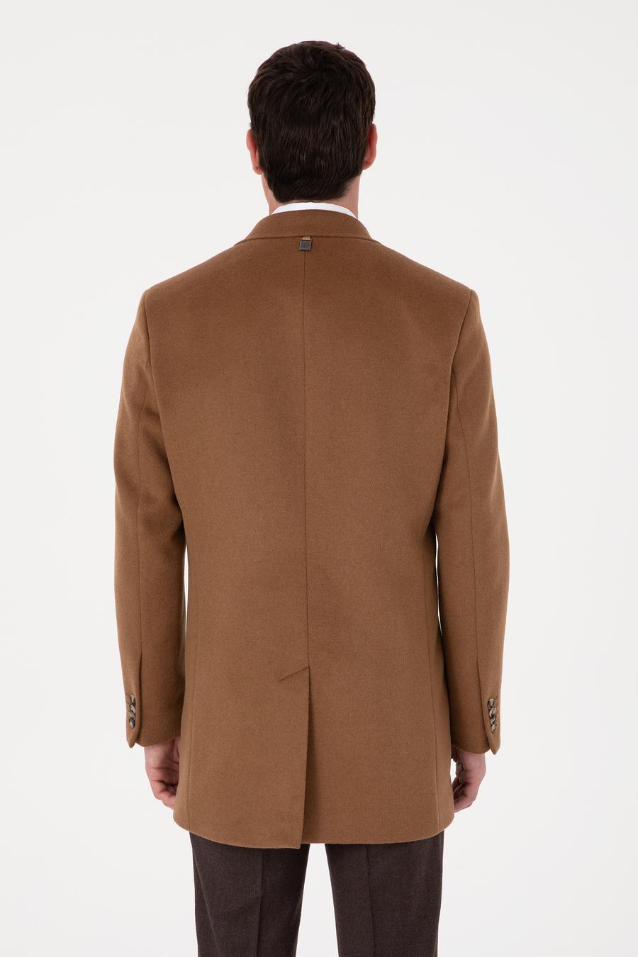 Vizon Ex Slim Fit Yün Karışımlı Palto - 50319242027