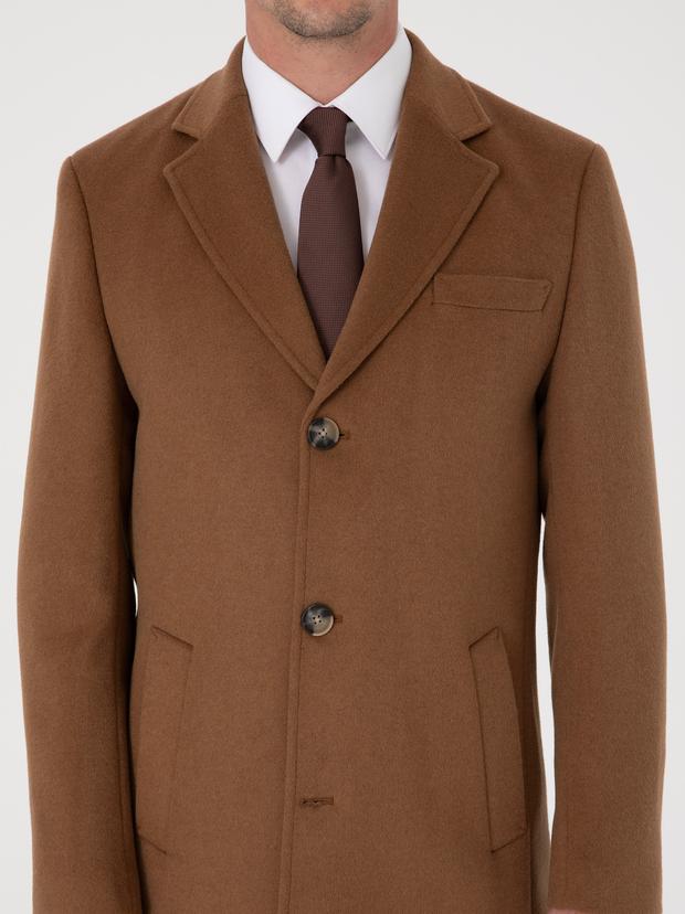 Vizon Ex Slim Fit Yün Karışımlı Palto