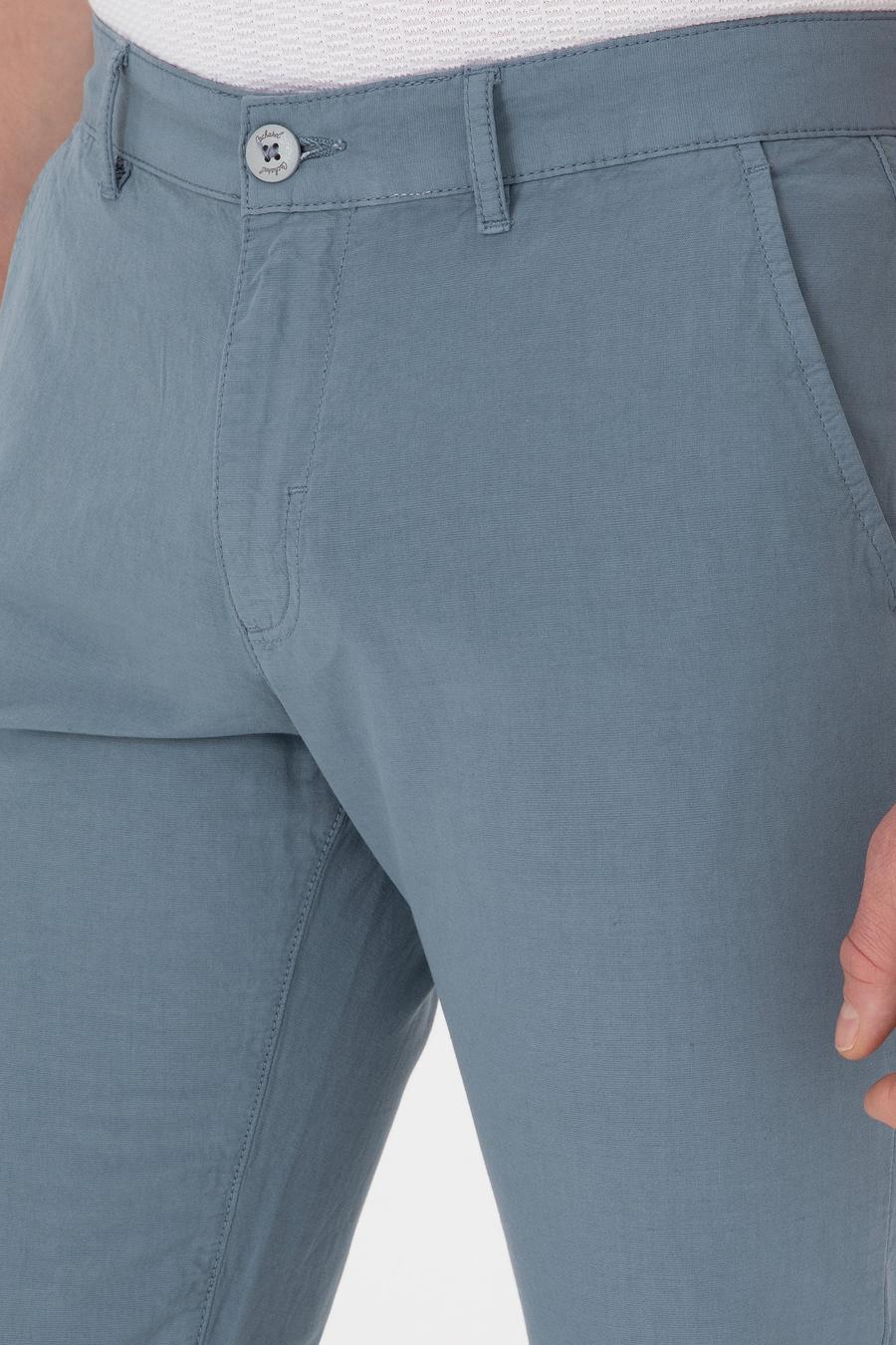 Açık Mavi Slim Fit Kanvas Pantolon - 50266873298