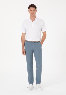 Açık Mavi Slim Fit Kanvas Pantolon
