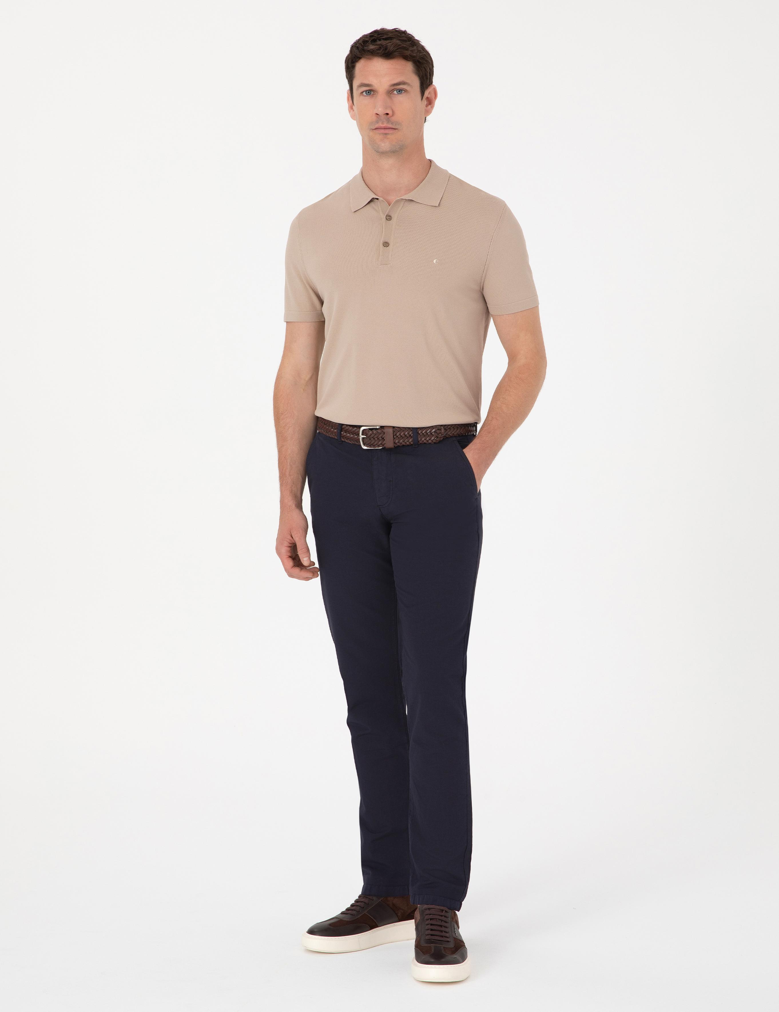 Lacivert Slim Fit Kanvas Pantolon - 50266873348