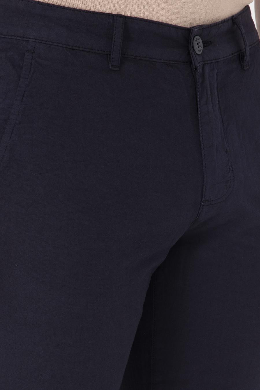 Lacivert Slim Fit Kanvas Pantolon - 50266873348