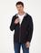 Lacivert Regular Fit Pamuk Karışımlı Tam Fermuarlı Kapüşonlu Sweatshirt