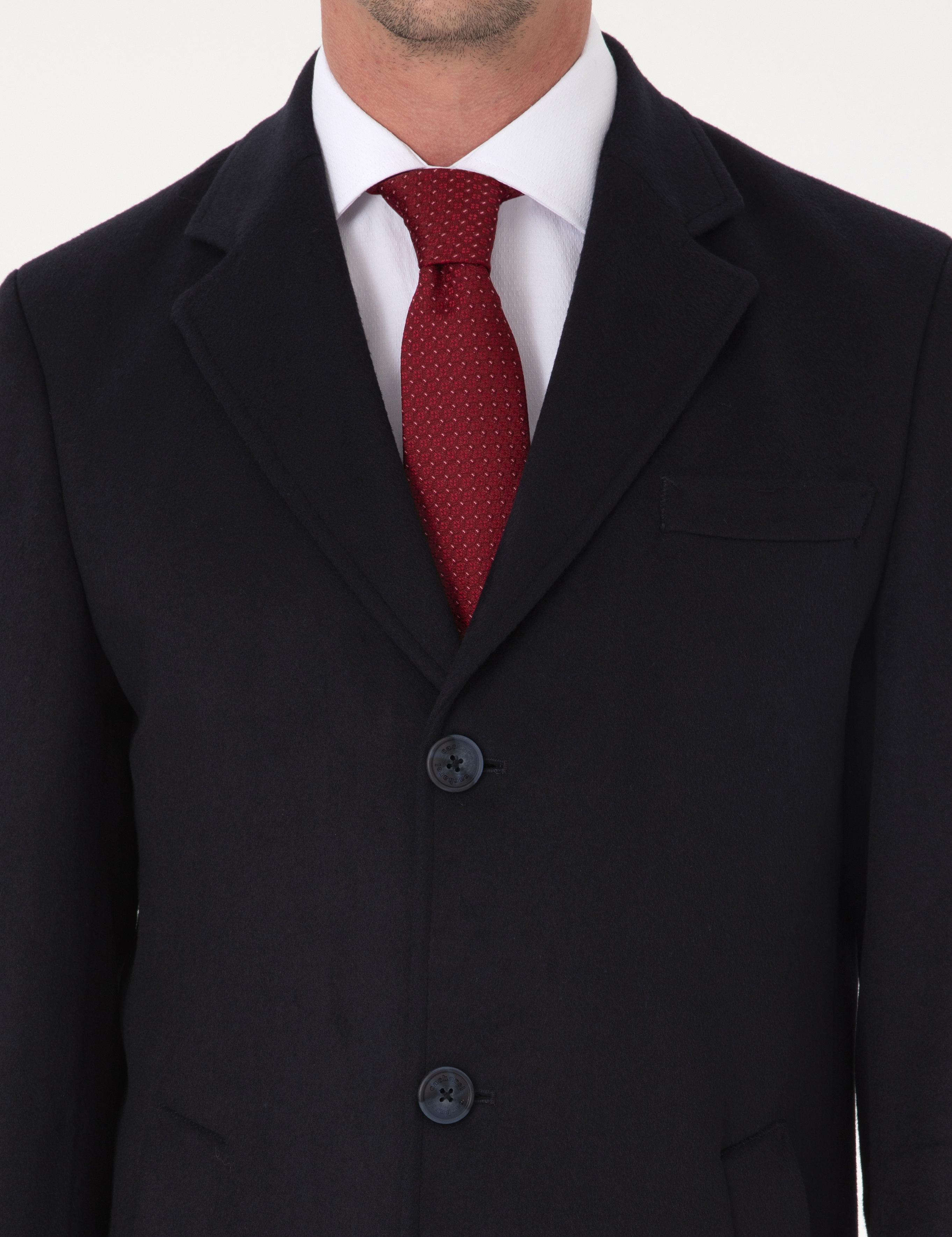 Lacivert Ex Slim Fit Yün Karışımlı Palto - 50319242018
