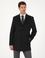 Siyah Ex Slim Fit Yün Karışımlı Palto