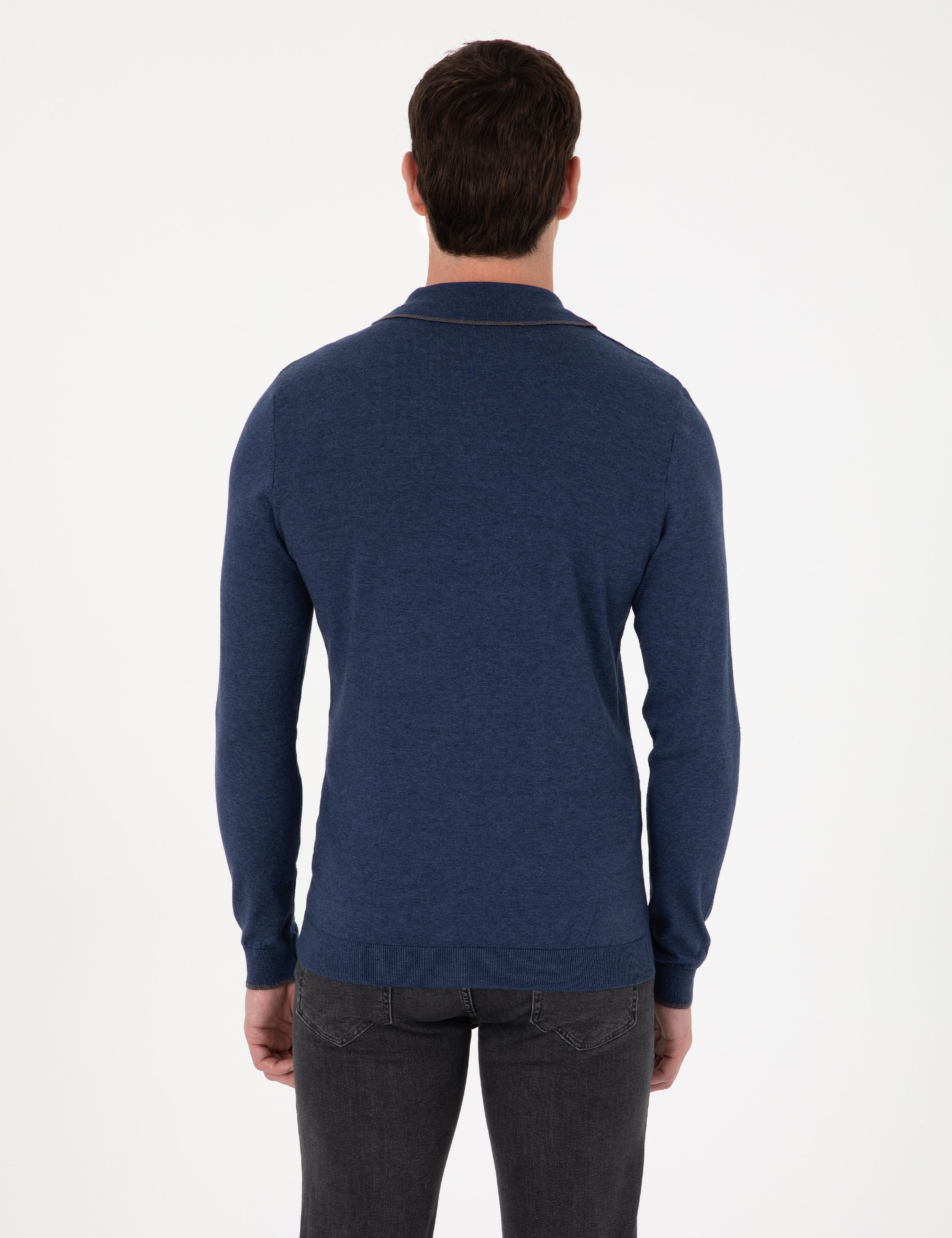 İndigo Slim Fit Pamuk Karışımlı Polo Yaka Triko Kazak - 50318712017