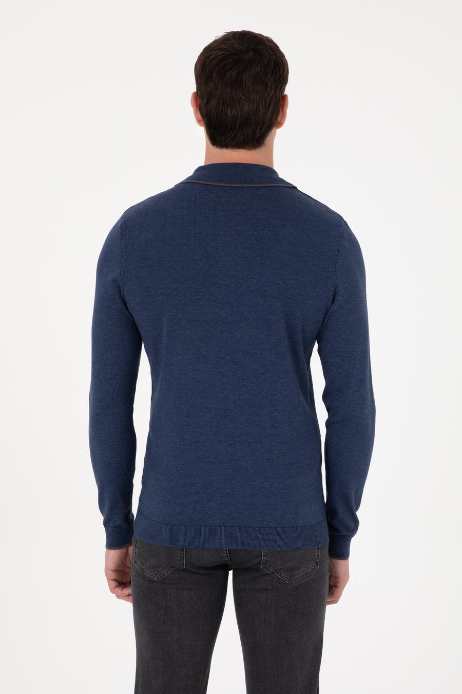 İndigo Slim Fit Pamuk Karışımlı Polo Yaka Triko Kazak - 50318712017