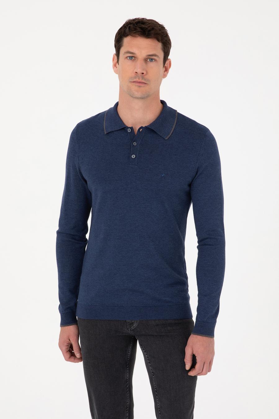 İndigo Slim Fit Pamuk Karışımlı Polo Yaka Triko Kazak - 50318712017