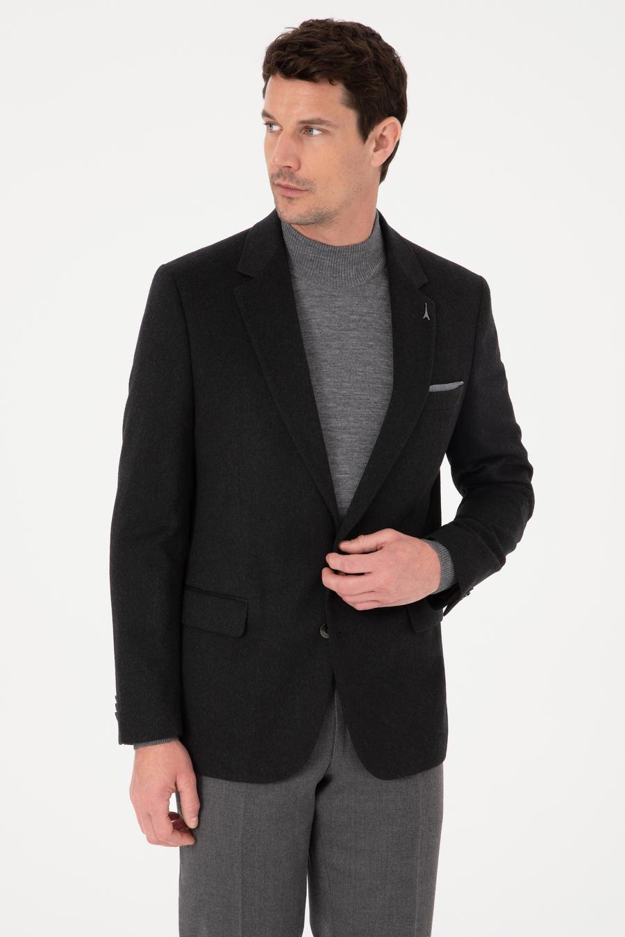 Siyah Slim Fit Ceket - 50270128080