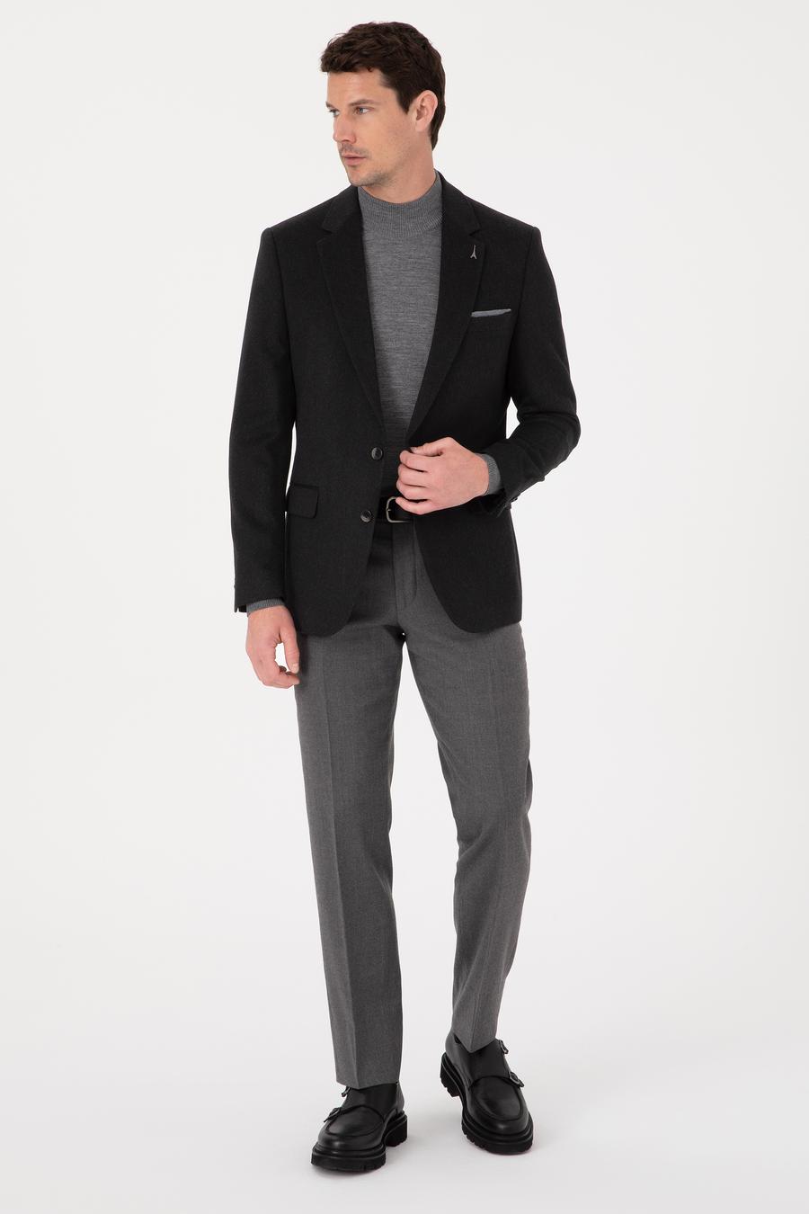 Siyah Slim Fit Ceket - 50270128080