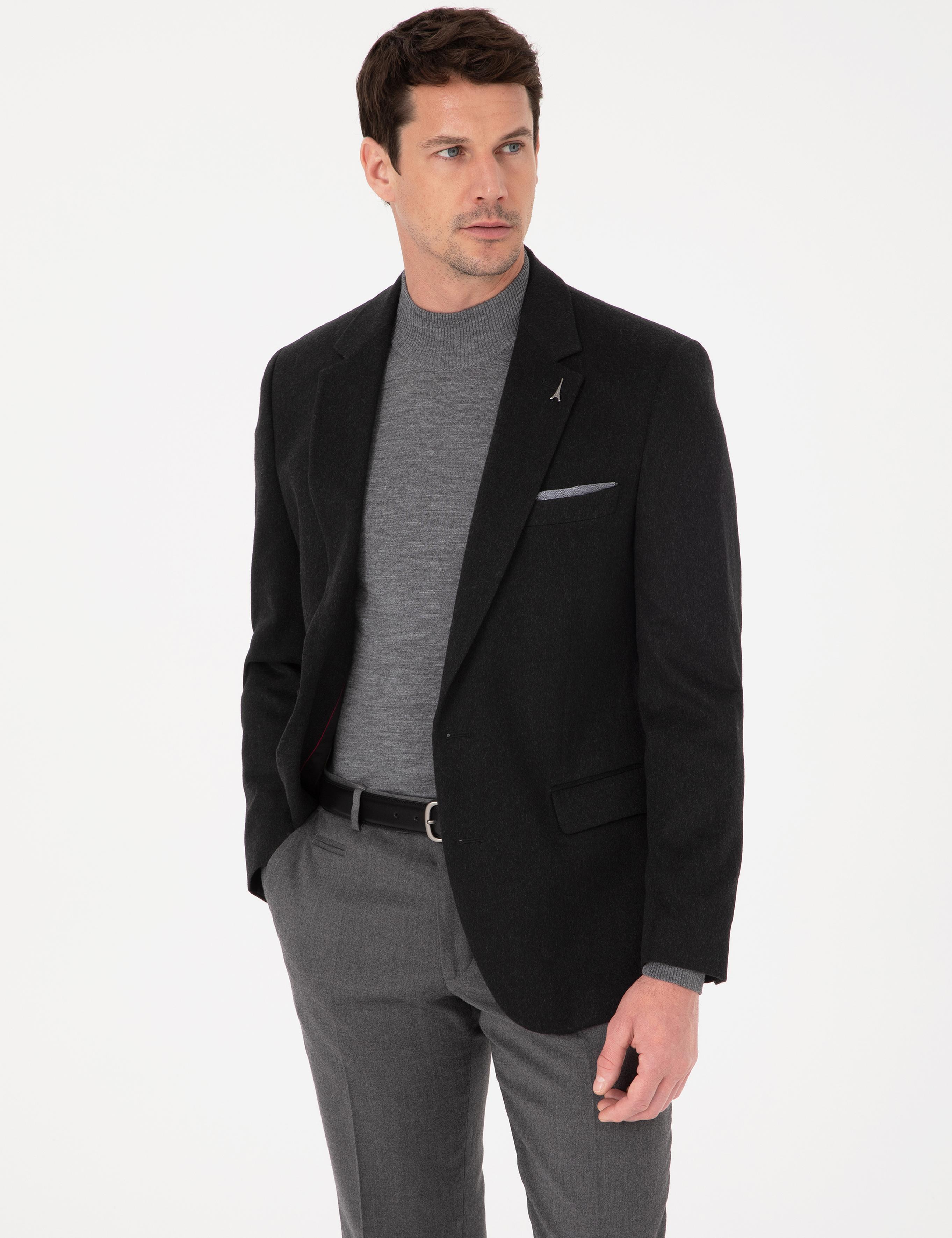 Siyah Slim Fit Ceket - 50270128080