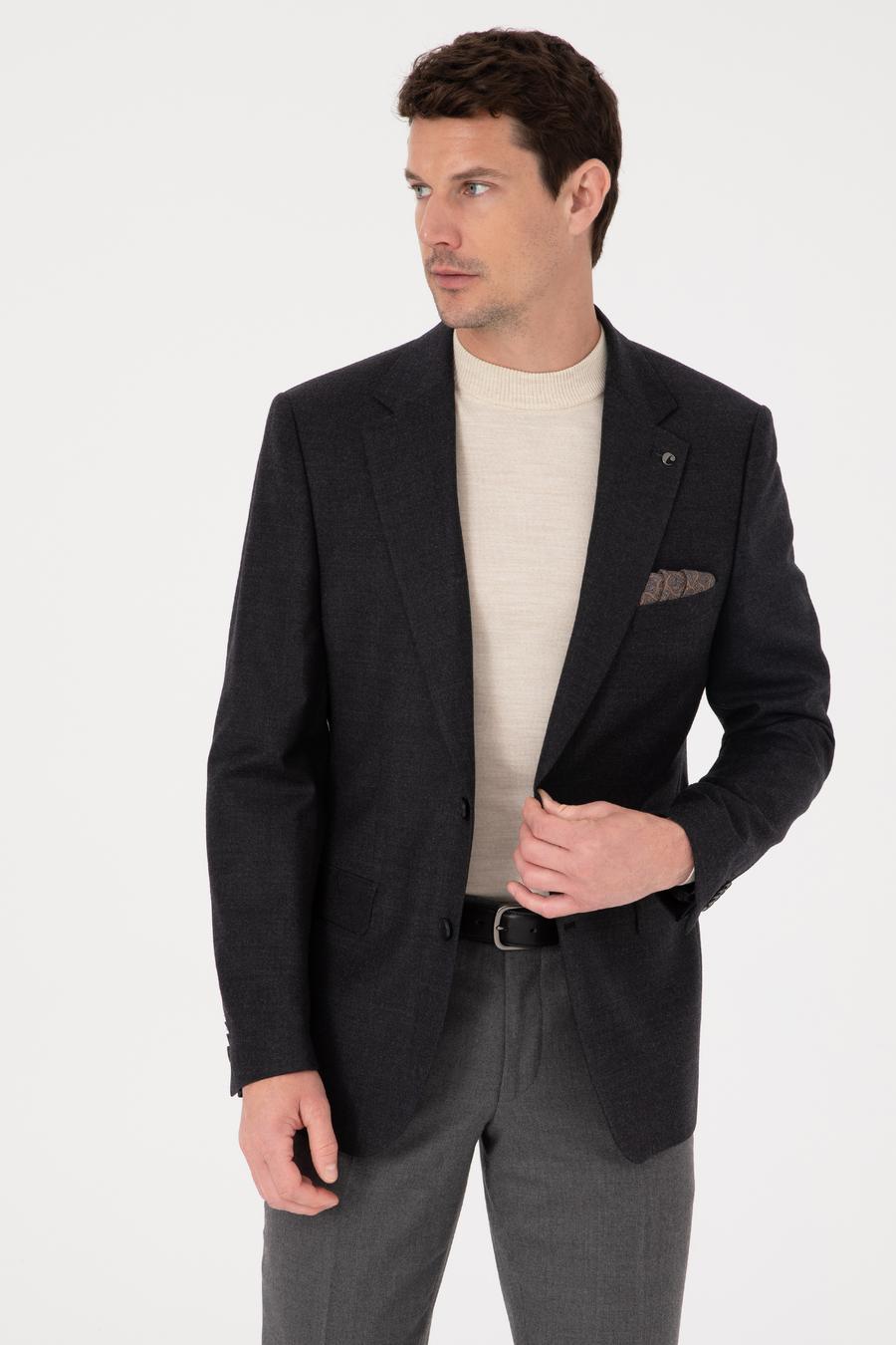 Antrasit Slim Fit Ceket - 50276020080