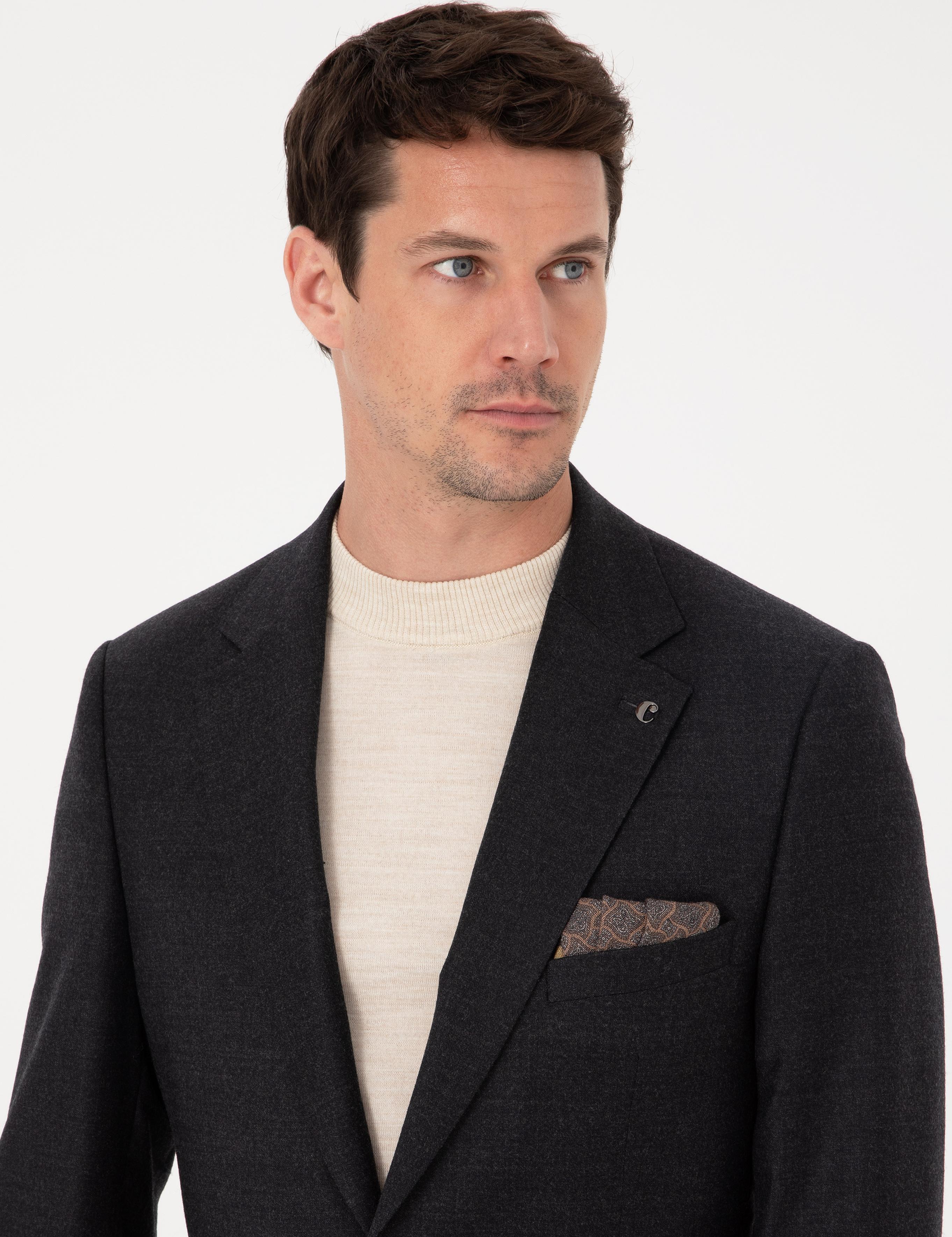 Antrasit Slim Fit Ceket - 50276020080