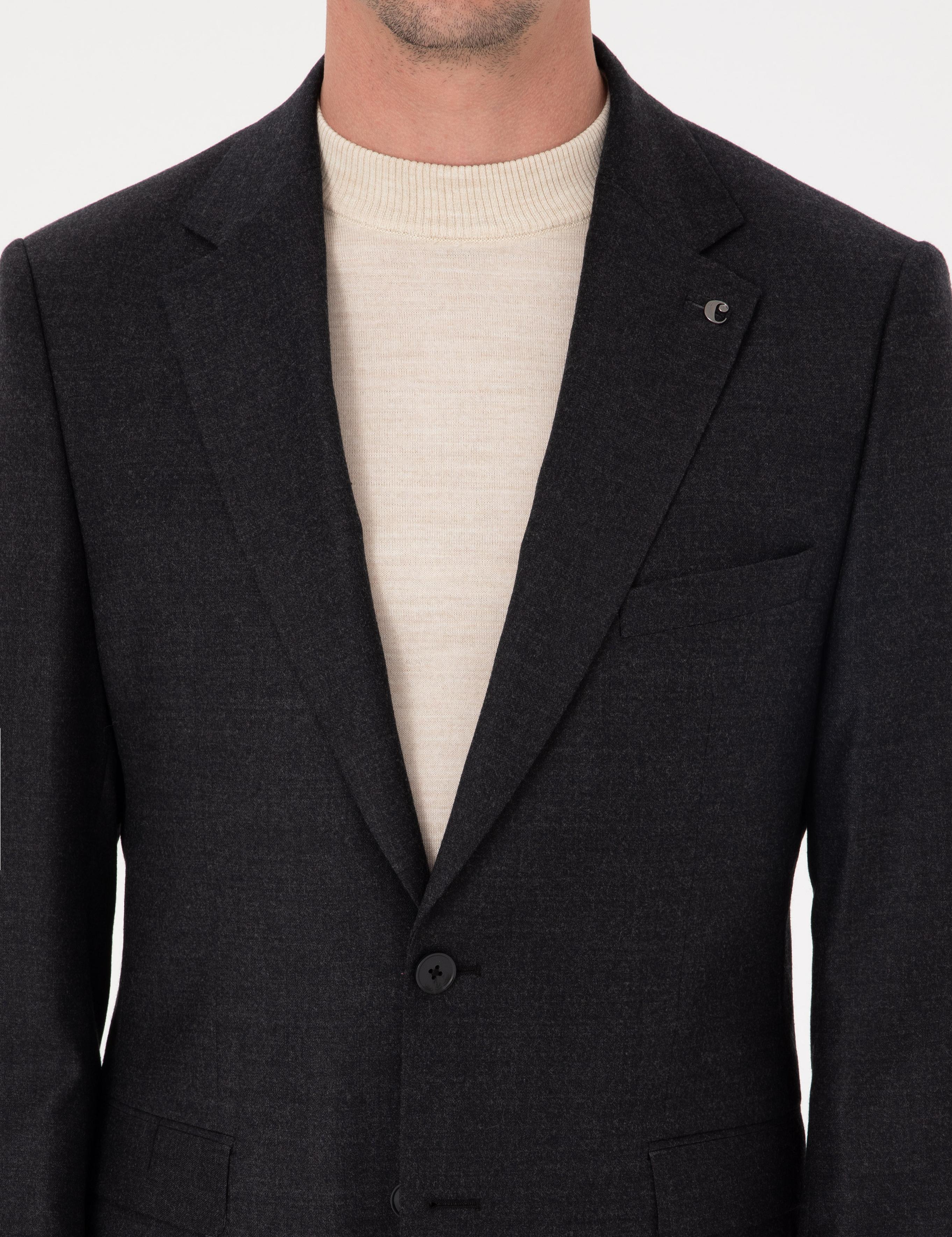 Antrasit Slim Fit Ceket - 50276020080