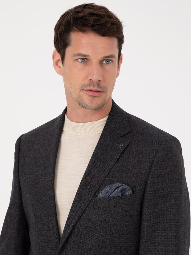Antrasit Slim Fit Ceket