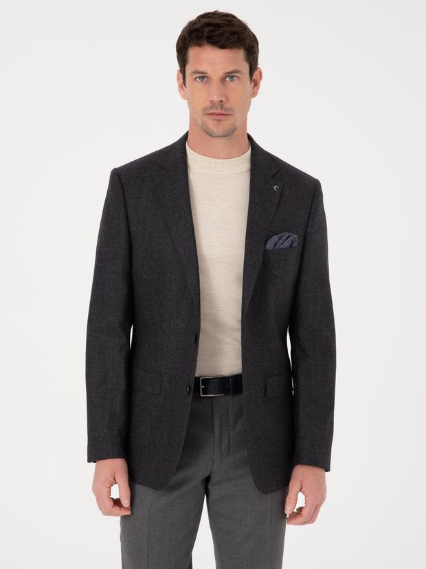 Antrasit Slim Fit Ceket