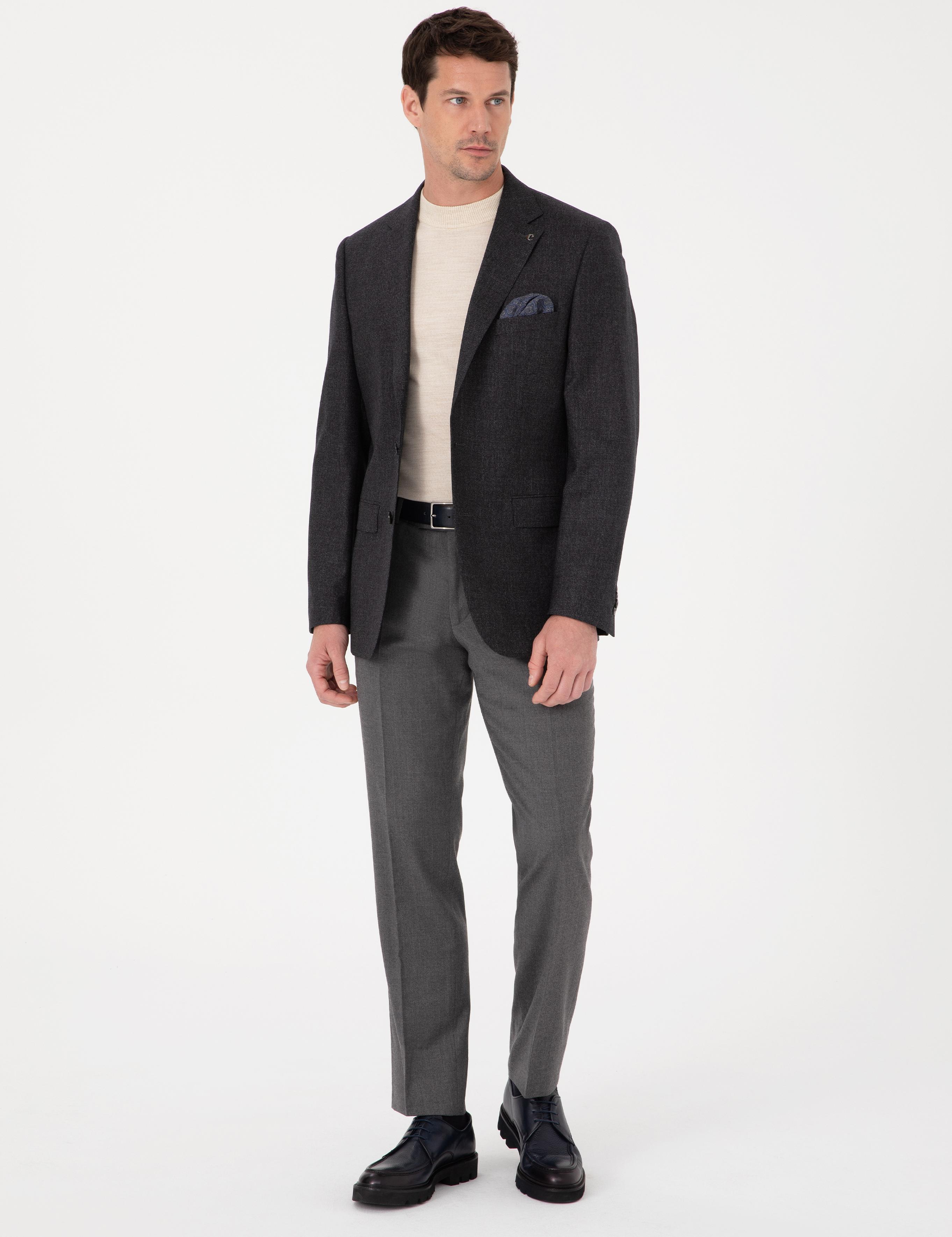 Antrasit Slim Fit Ceket - 50279076047