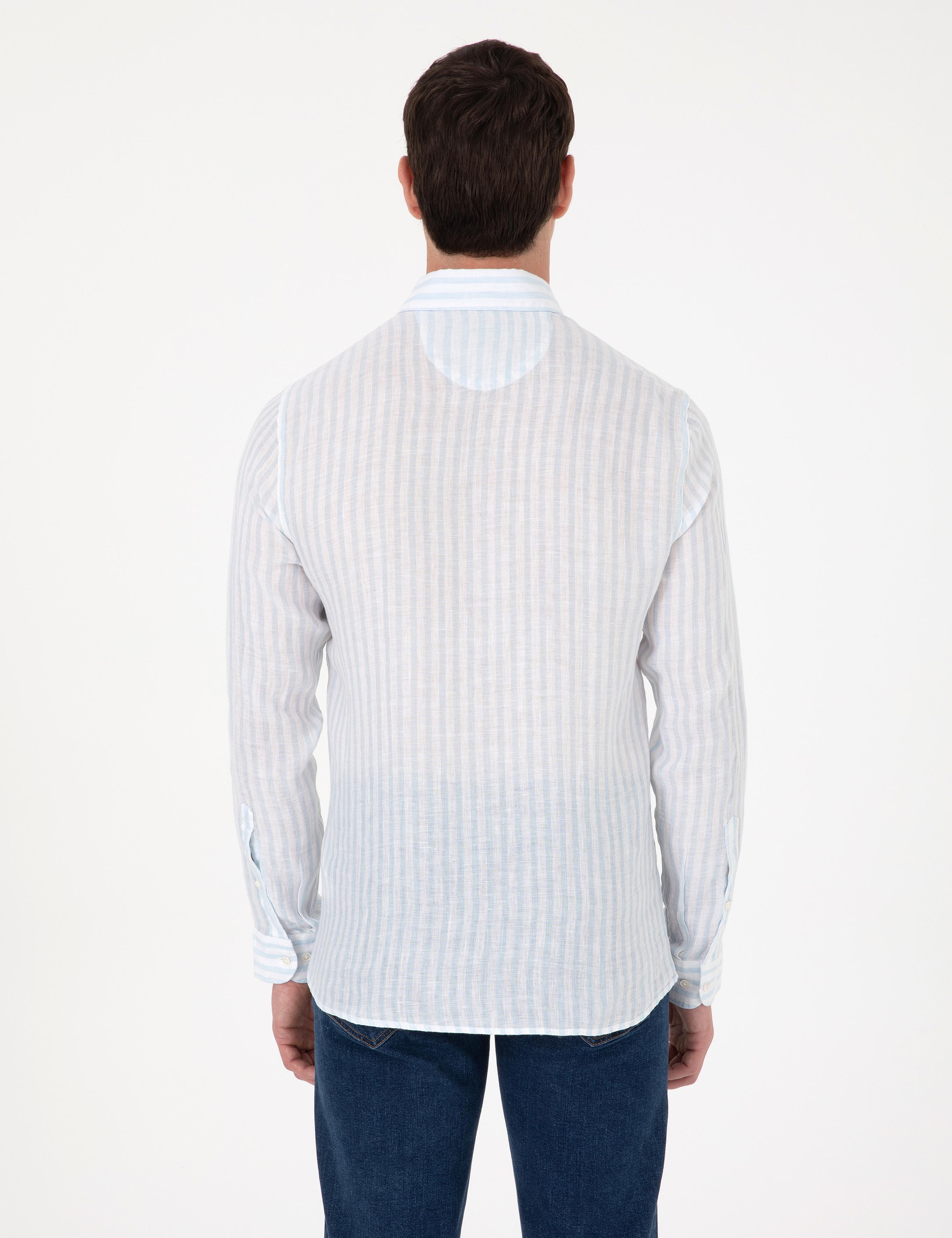 Açık Mavi Slim Fit Uzun Kollu Gömlek - 50300533045