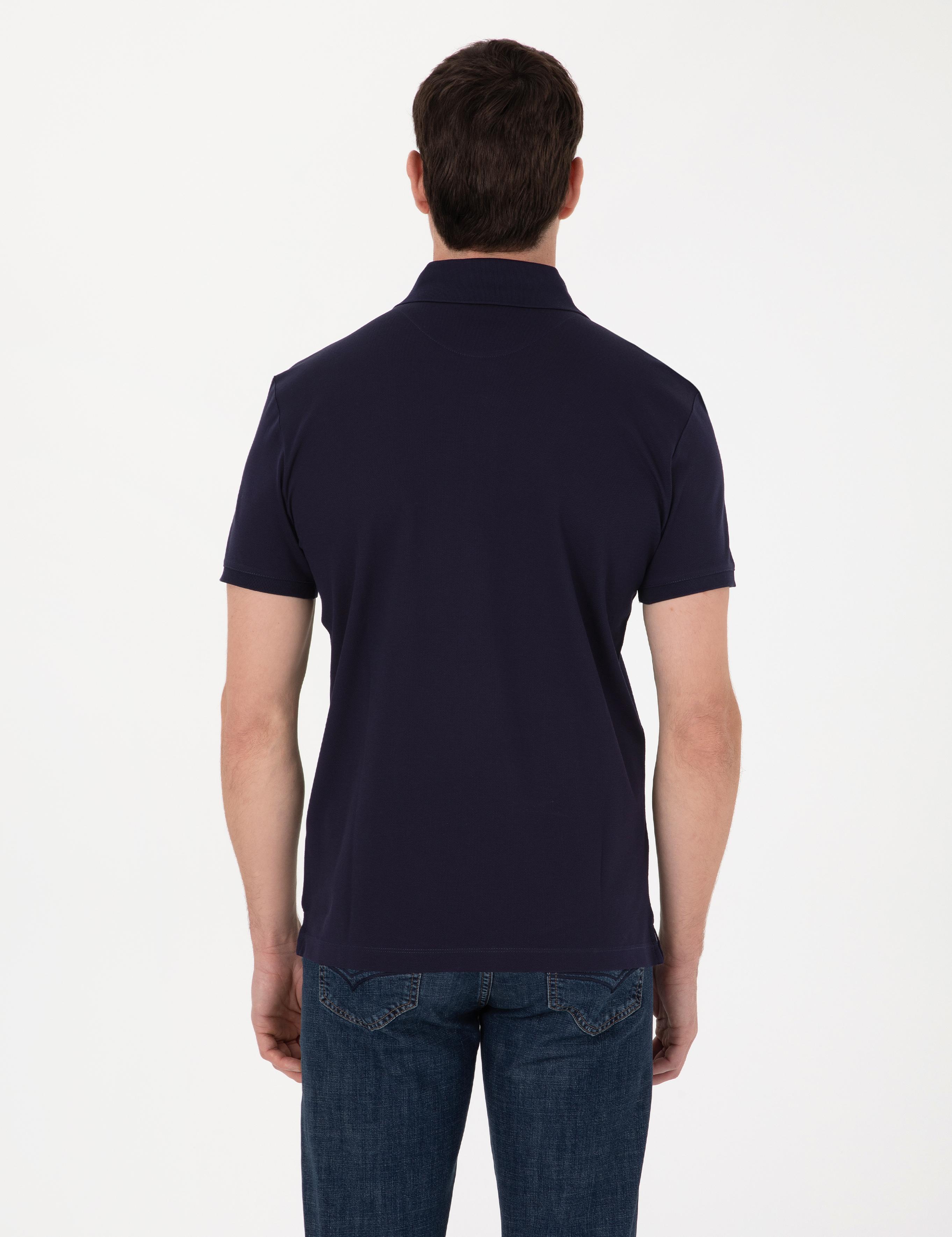Lacivert Slim Fit Basic Tişört - 50284769039