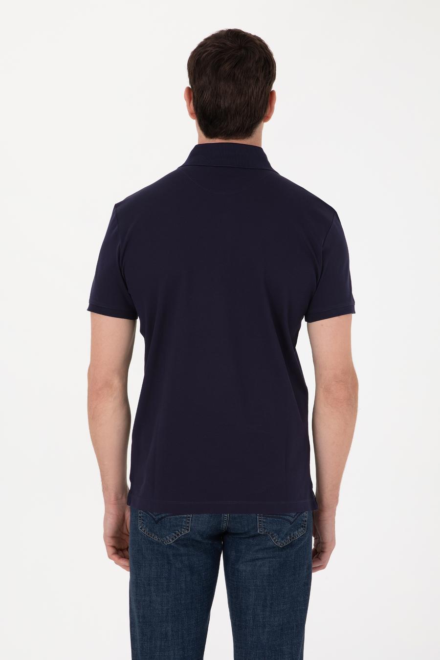 Lacivert Slim Fit Basic Tişört - 50284769039