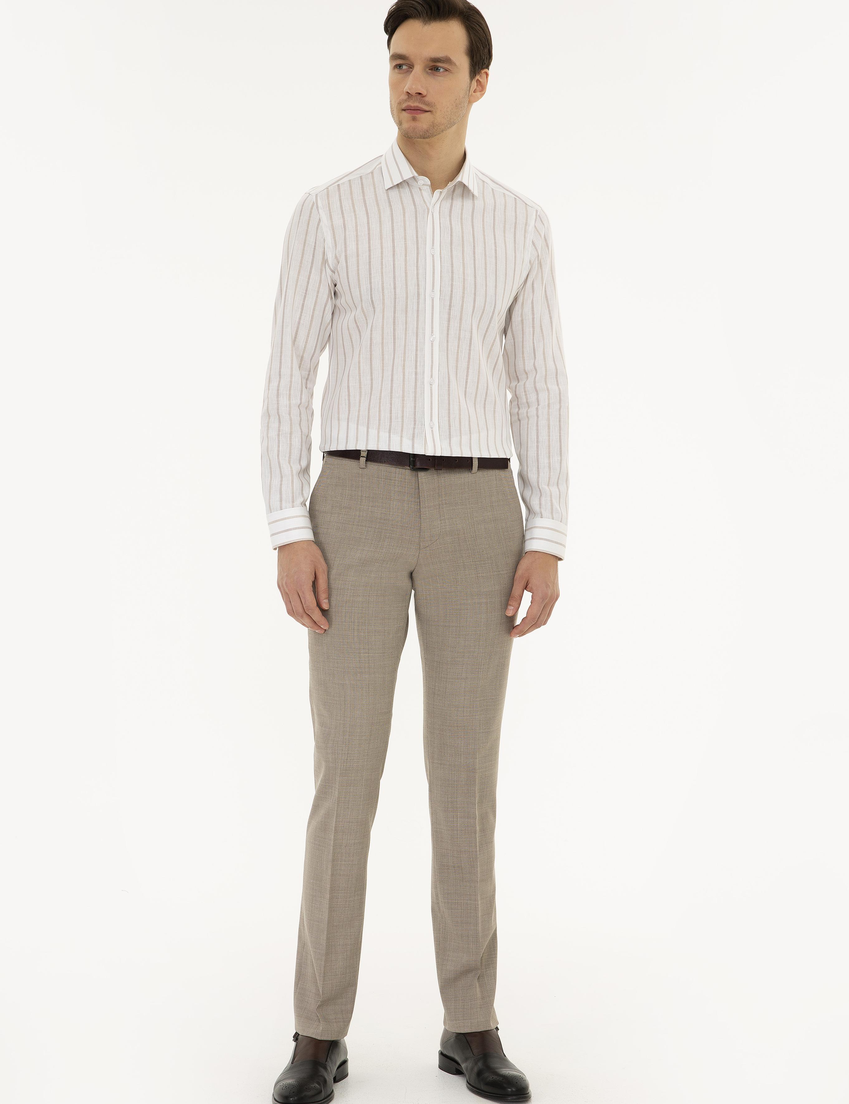 Bej Slim Fit Kumaş Pantolon - 50220744003