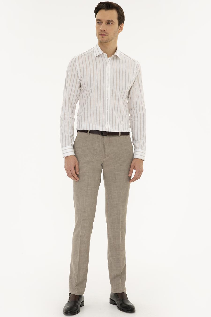 Bej Slim Fit Kumaş Pantolon - 50220744003