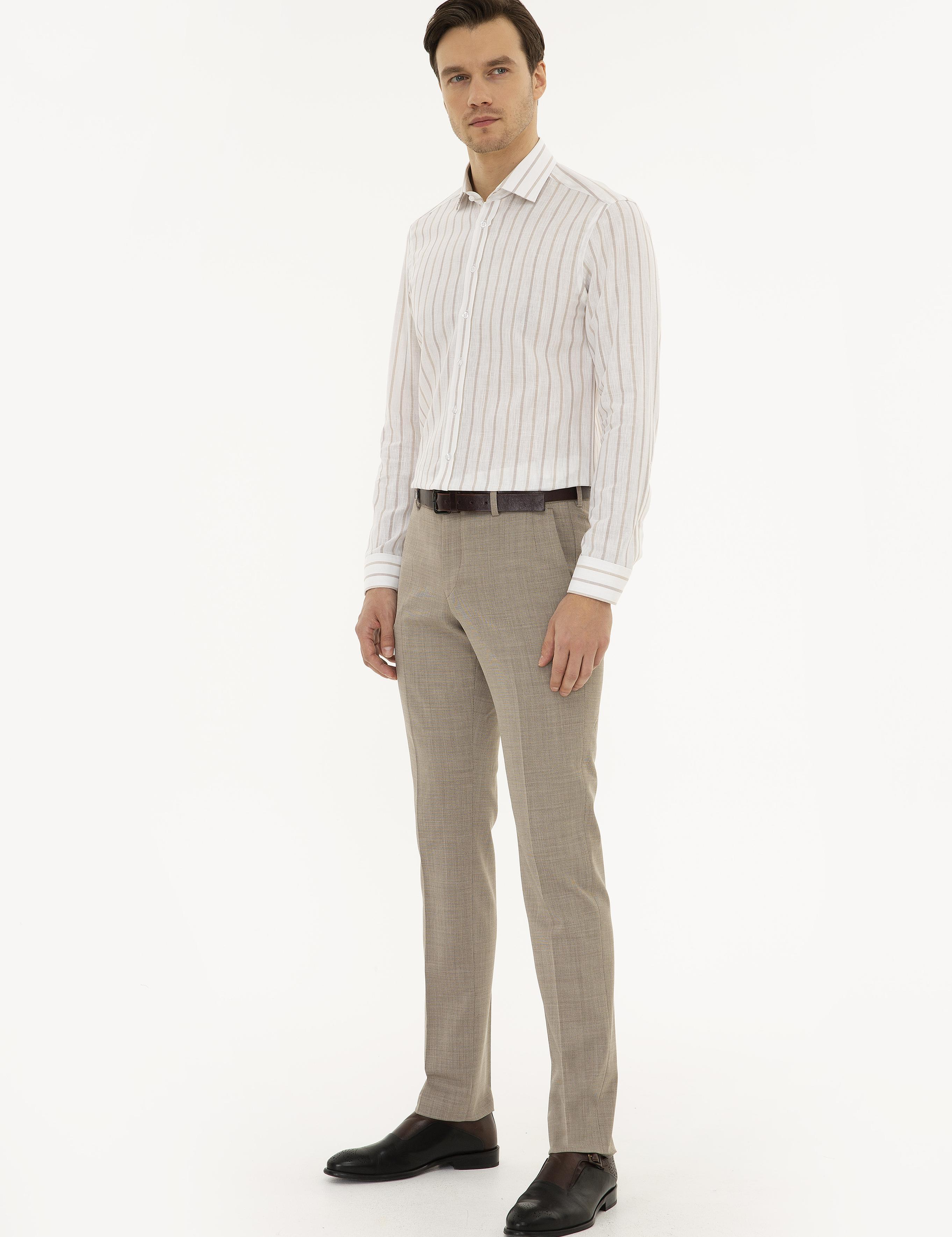 Bej Slim Fit Kumaş Pantolon - 50220744003
