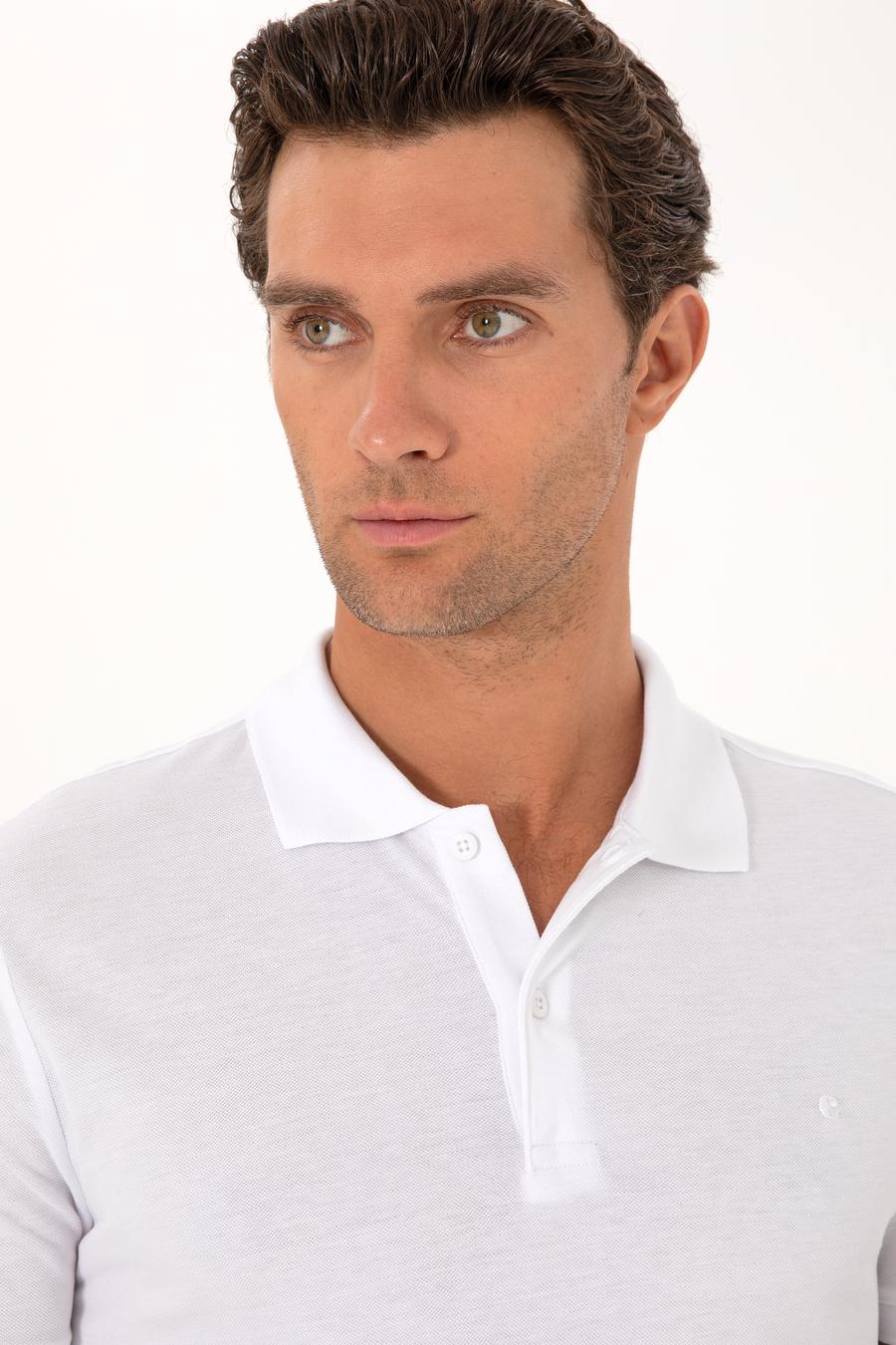 Beyaz Slim Fit Basic Tişört - 50310014025