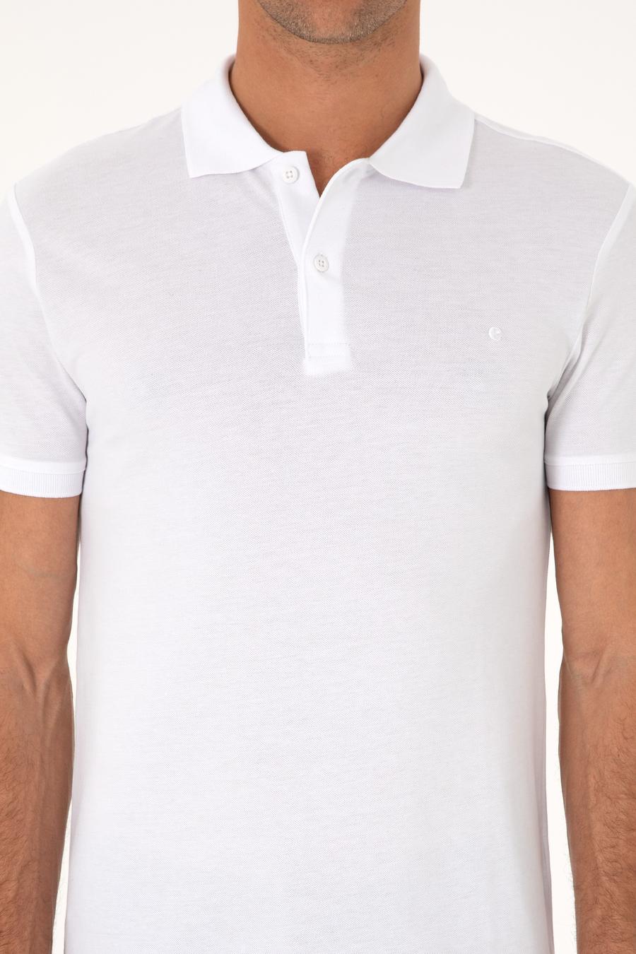 Beyaz Slim Fit Basic Tişört - 50310014025