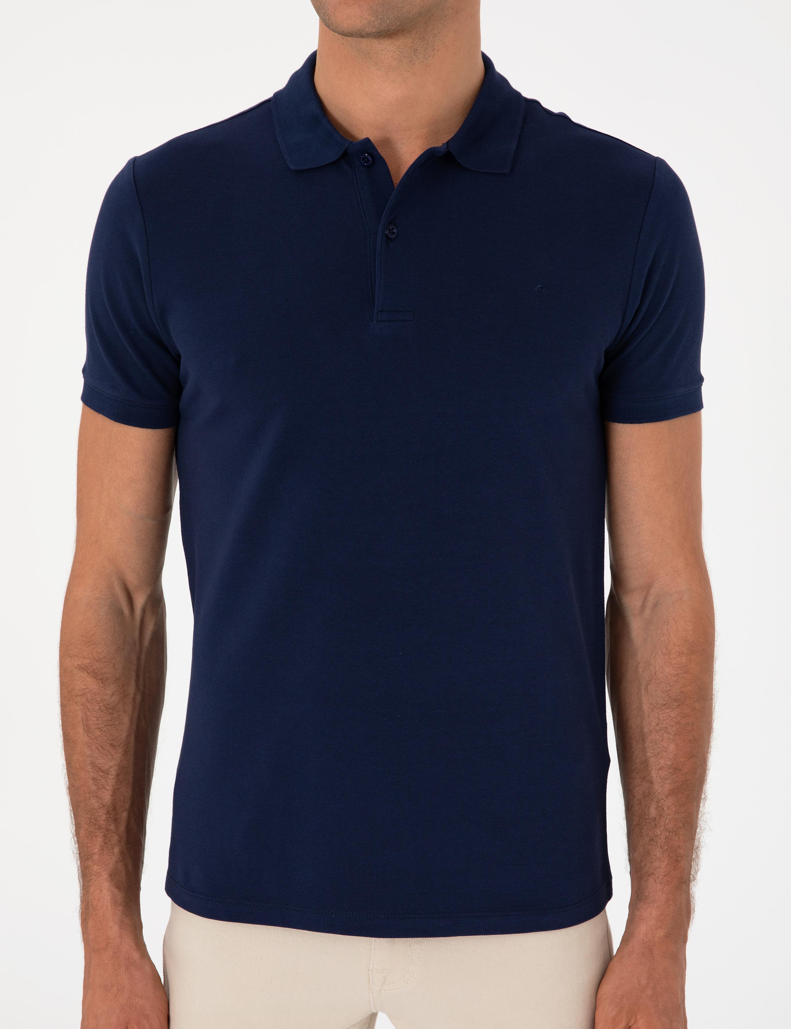 Lacivert Slim Fit Basic Tişört - 50310014003