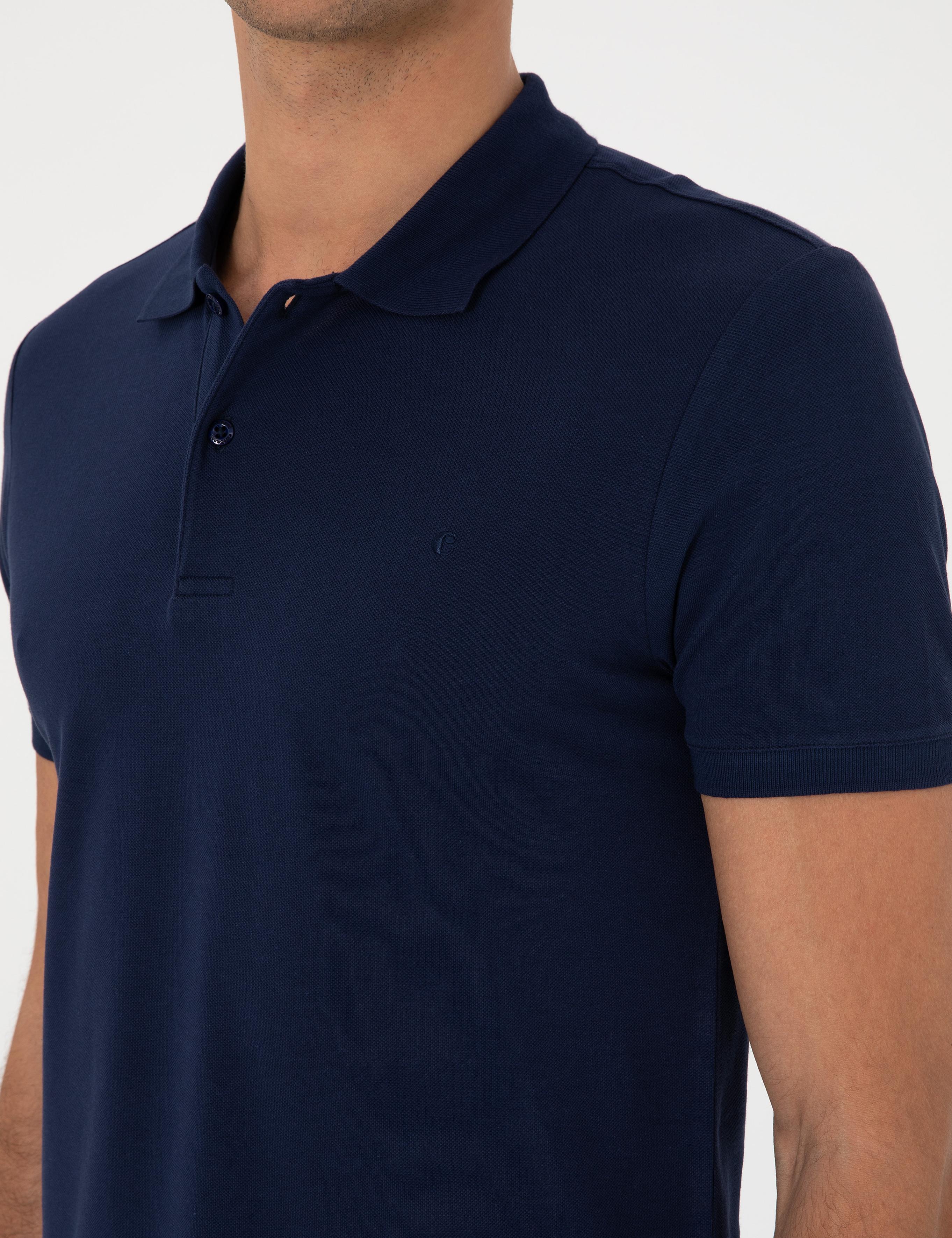 Lacivert Slim Fit Basic Tişört - 50310014003