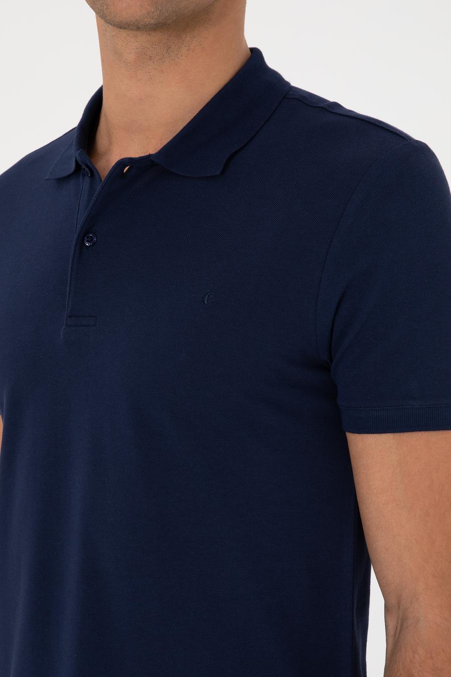 Lacivert Slim Fit Basic Tişört - 50310014003