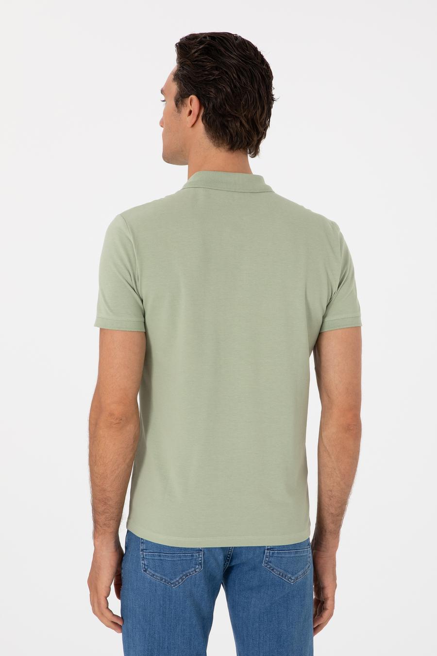 Yeşil Slim Fit Basic Tişört - 50310014140