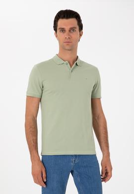 Yeşil Slim Fit Basic Tişört