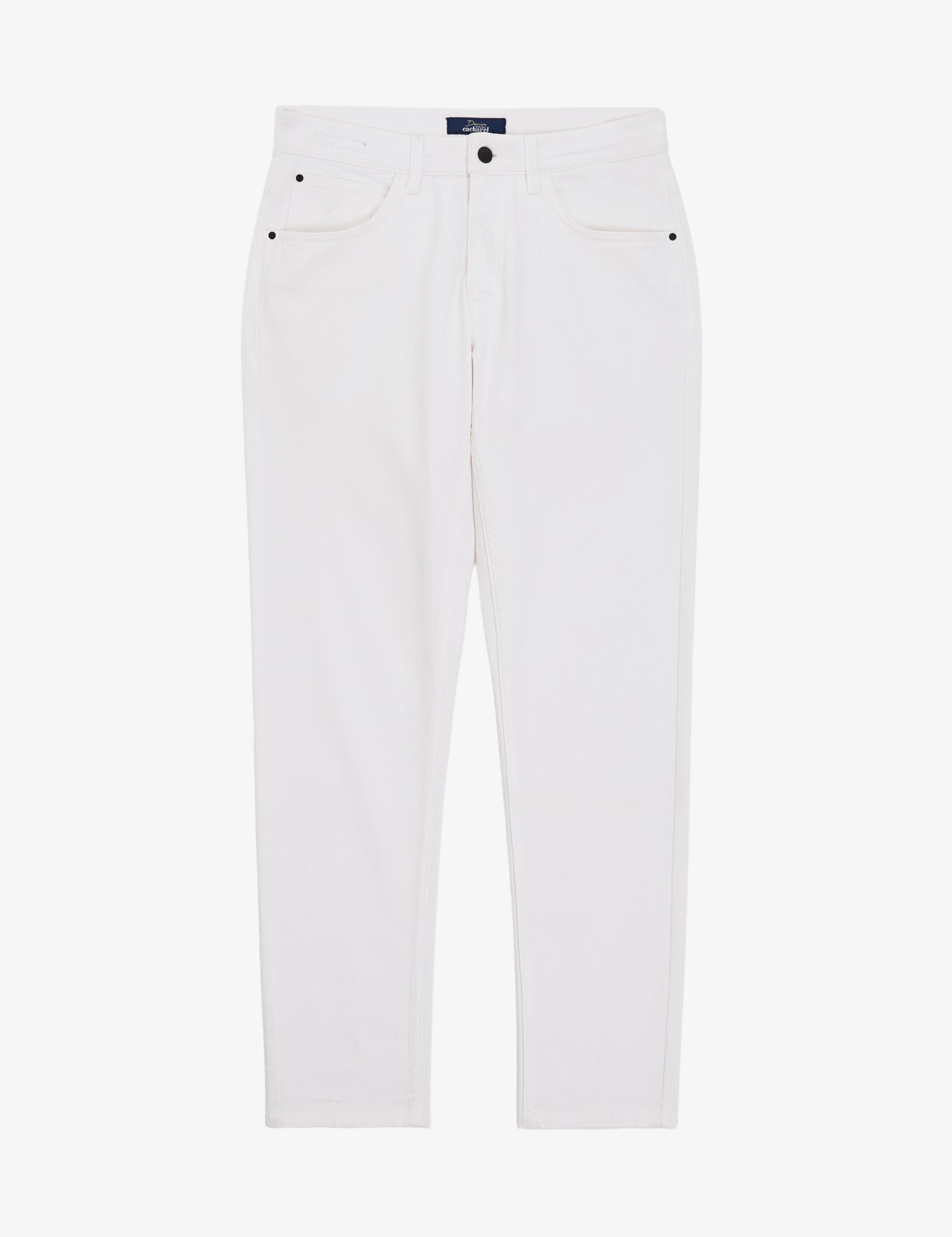 Beyaz Slim Fit Pamuk Karışımlı Jean Pantolon - 50304038007