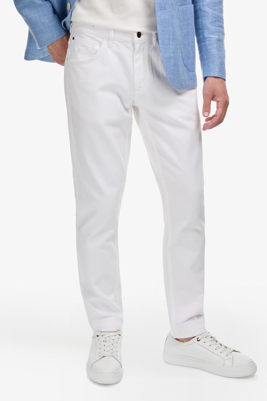 Beyaz Slim Fit Pamuk Karışımlı Jean Pantolon - 50304038007