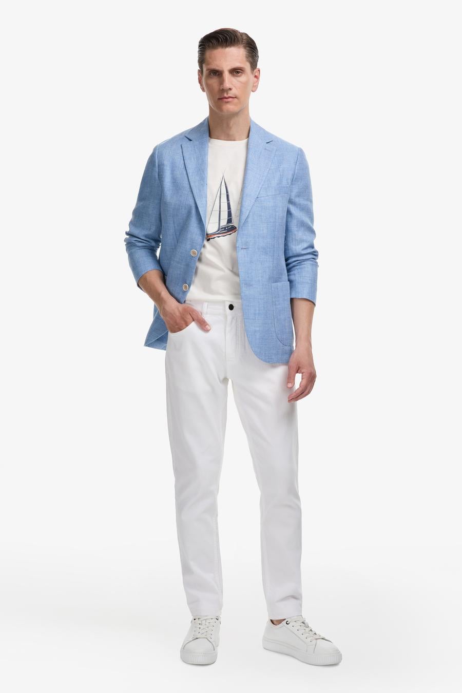 Beyaz Slim Fit Pamuk Karışımlı Jean Pantolon - 50304038007