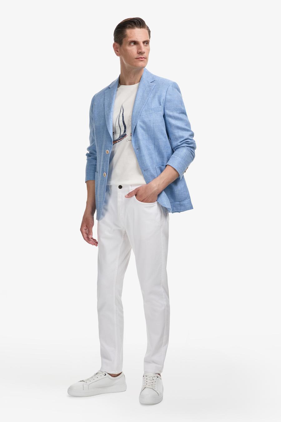 Beyaz Slim Fit Pamuk Karışımlı Jean Pantolon - 50304038007