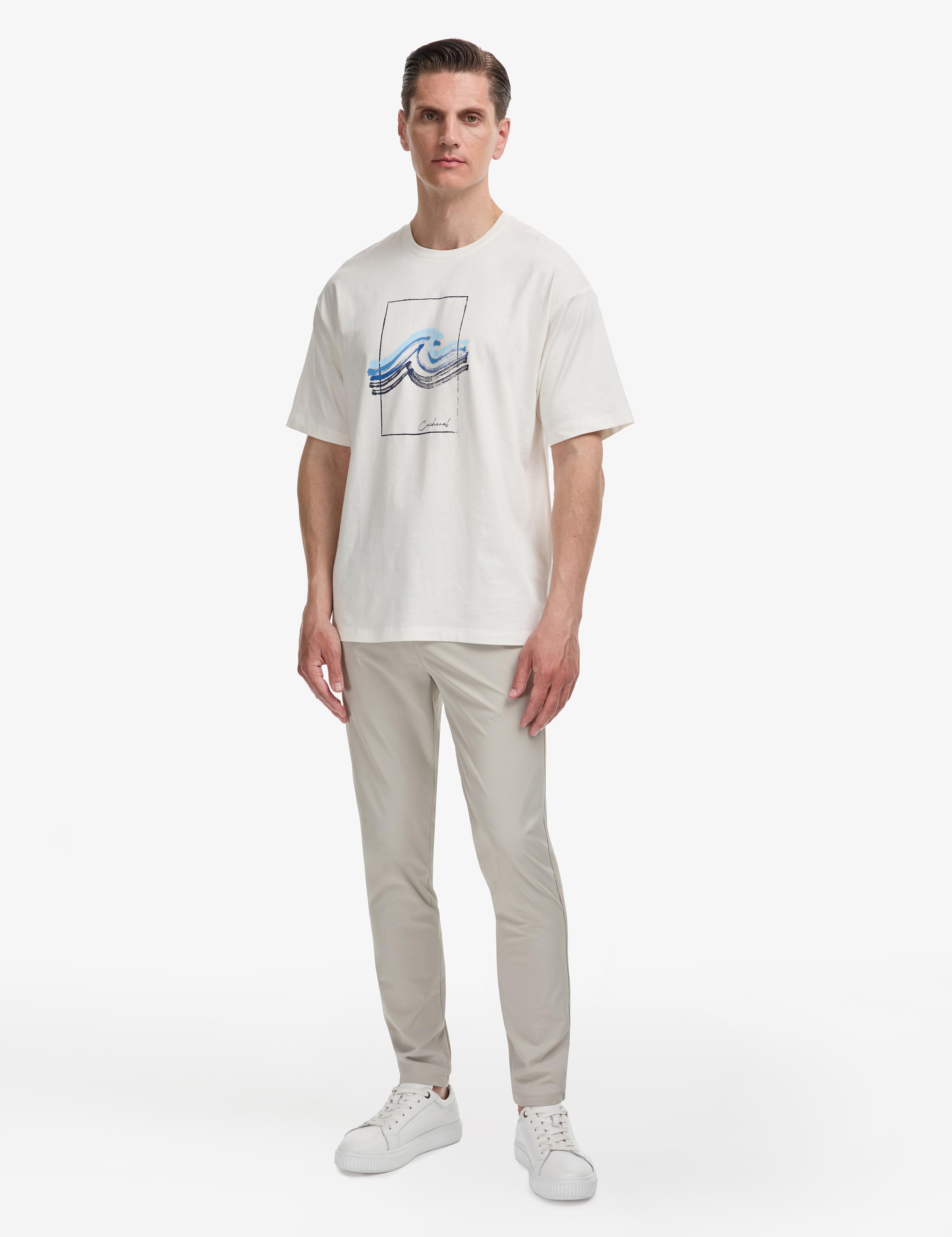 Bej Slim Fit Pamuk Karışımlı Beli Lastikli Kanvas Pantolon - 50324292193