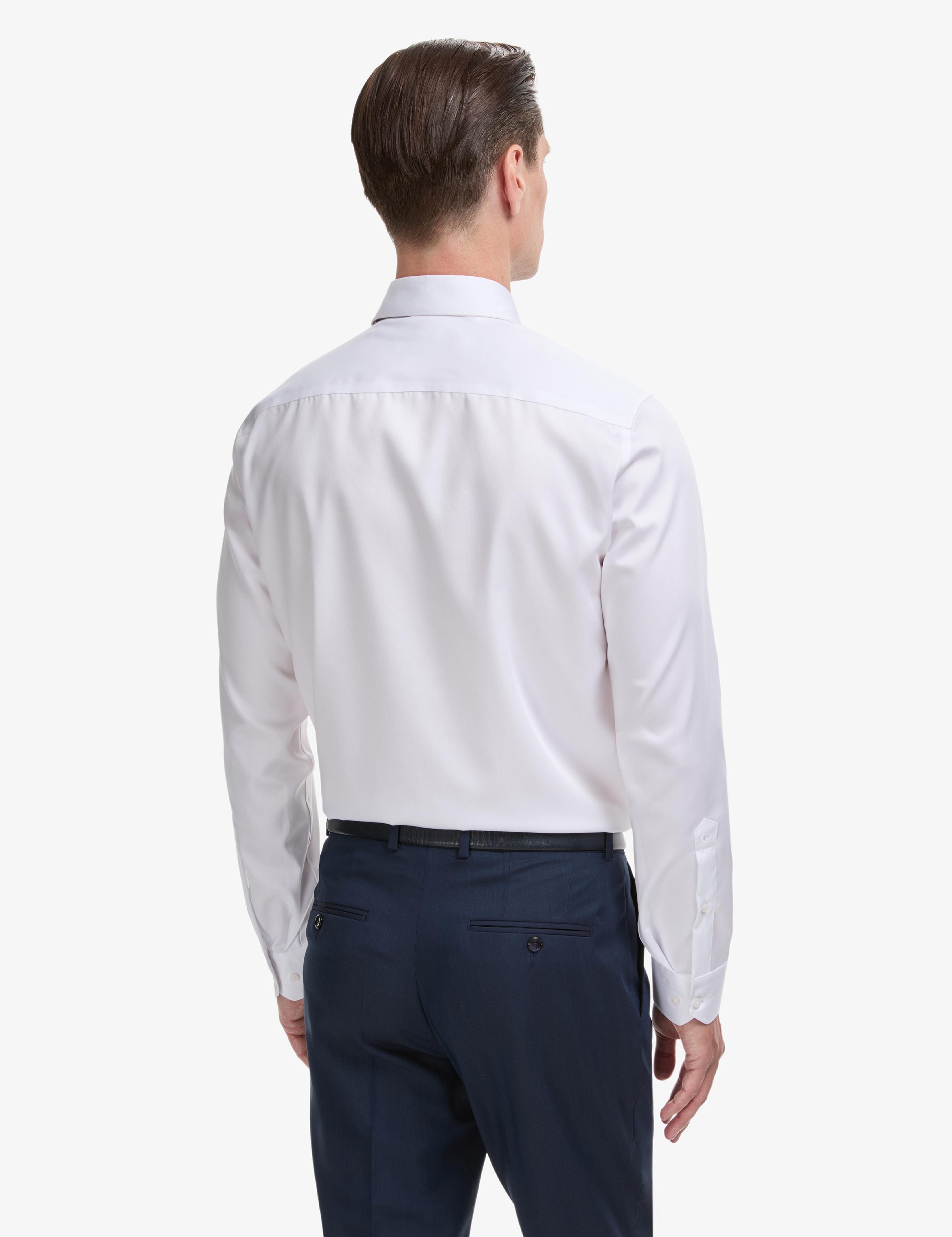 Beyaz Slim Fit Uzun Kollu Basic Gömlek - 50322657007
