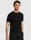 Siyah Slim Fit Bisiklet Yaka Triko T-shirt