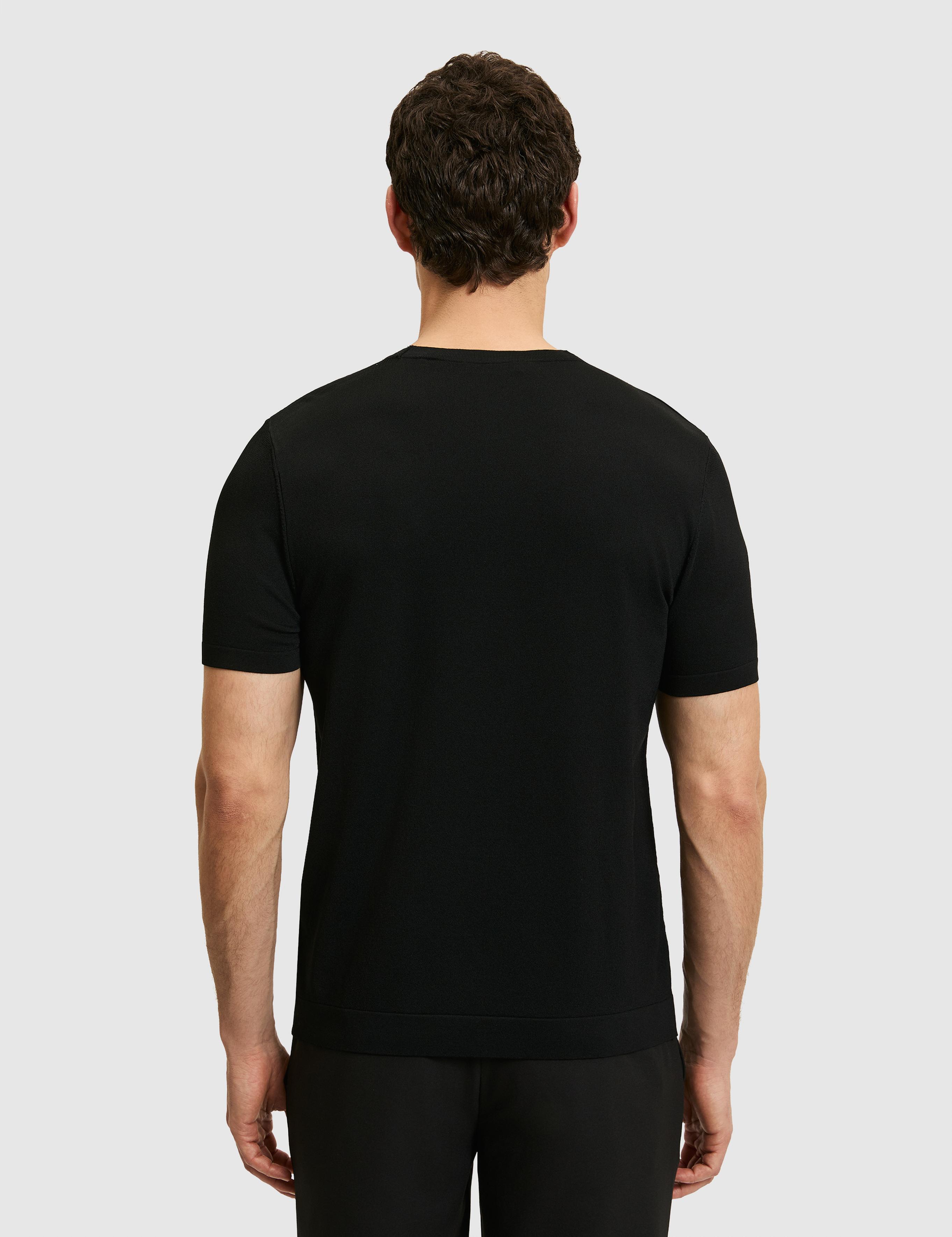 Siyah Slim Fit Bisiklet Yaka Triko T-shirt - 50323863020