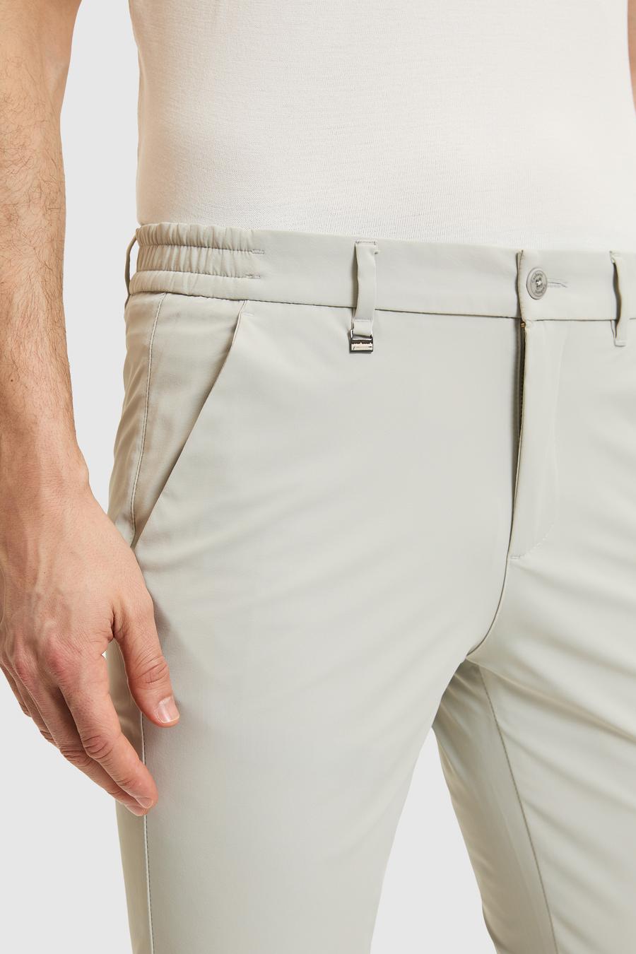 Taş Slim Fit Beli Lastikli Kanvas Pantolon - 50324291158